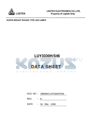 LUY3330H-S46 datasheet - SUPER BRIGHT ROUND TYPE LED LAMPS