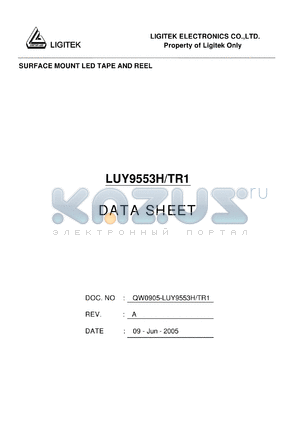 LUY9553H-TR1 datasheet - SURFACE MOUNT LED TAPE AND REEL