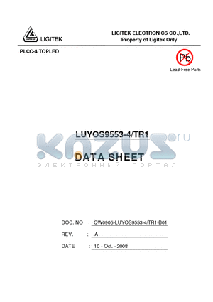 LUYOS9553-4-TR1-B01 datasheet - PLCC-4 TOPLED