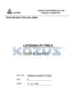 LUYS22841-P1-TBS-X datasheet - TAPE AND BOX TYPE LED LAMPS