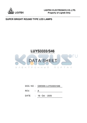 LUYS3333-S46 datasheet - SUPER BRIGHT ROUND TYPE LED LAMPS