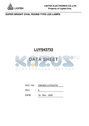 LUYS43733 datasheet - SUPER BRIGHT OVAL ROUND TYPE LED LAMPS