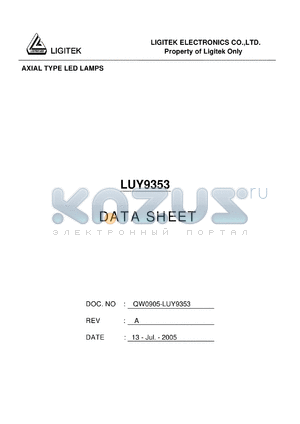 LUY9353 datasheet - AXIAL TYPE LED LAMPS