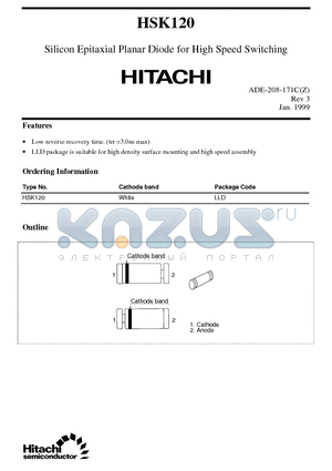 HSK120 datasheet - Silicon Epitaxial Planar Diode for High Speed Switching