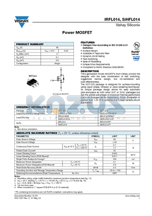 IRFL014TRPBF datasheet - Power MOSFET