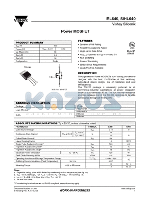 IRFL640 datasheet - Power MOSFET