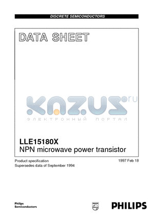 LLE15180X datasheet - NPN microwave power transistor