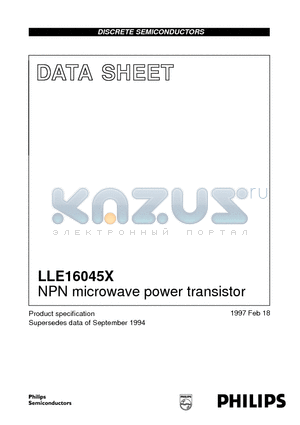 LLE16045X datasheet - NPN microwave power transistor