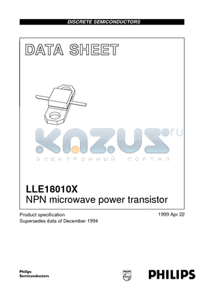 LLE18010X datasheet - NPN microwave power transistor