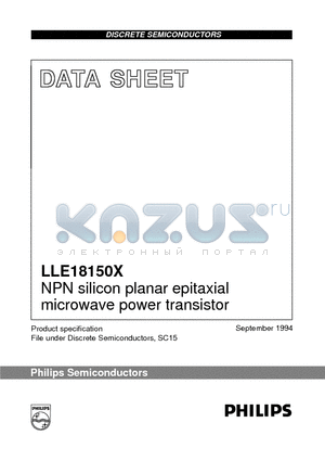 LLE18150X datasheet - NPN silicon planar epitaxial microwave power transistor