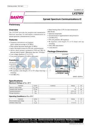 LV2700V datasheet - Spread Spectrum Communications IC