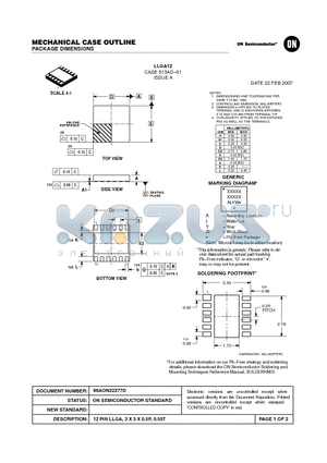 LLGA12 datasheet - CASE 513AD−01 ISSUE A