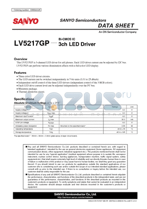 LV5217GP datasheet - 3ch LED Driver