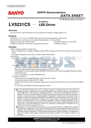 LV5231CS datasheet - LED Driver