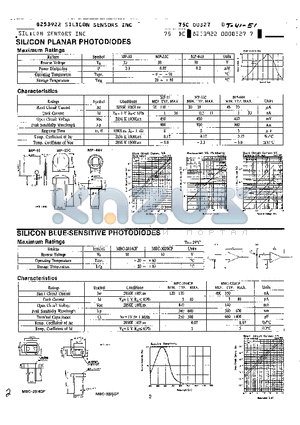 MP-44H datasheet - SILICON PLANAR PHTODIODES