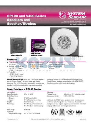 MP-FW datasheet - Speakers