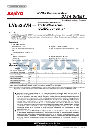 LV5636VG datasheet - For BS/CS antennas DC/DC converter
