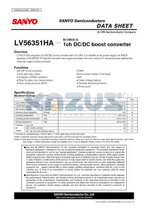 LV56351HA datasheet - 1ch DC/DC boost converter