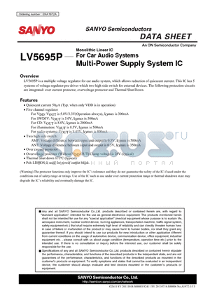 LV5695P datasheet - For Car Audio Systems Multi-Power Supply System IC