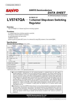 LV5747QA datasheet - 1-channel Step-down Switching Regulator