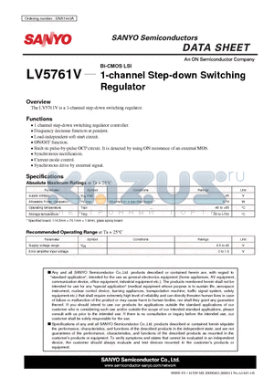 LV5761V_0909 datasheet - 1-channel Step-down Switching Regulator