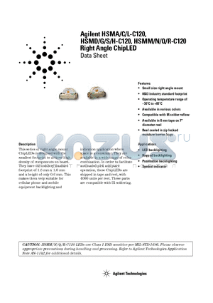 HSMD-C120 datasheet - Right Angle ChipLED