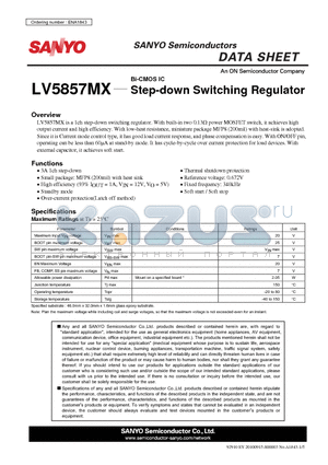 LV5857MX datasheet - Step-down Switching Regulator