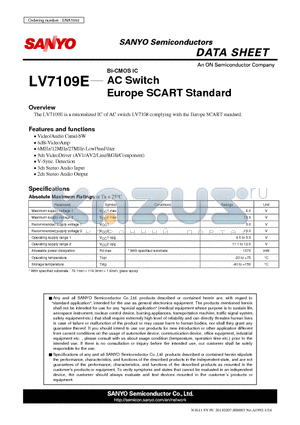 LV7109E datasheet - AC Switch Europe SCART Standard