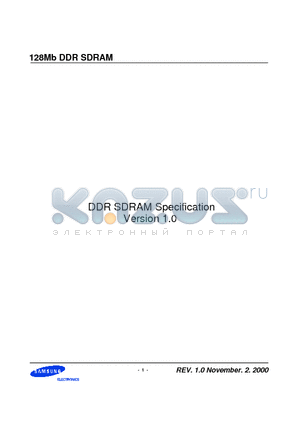 K4H1G0438B-TLB0 datasheet - 128Mb DDR SDRAM