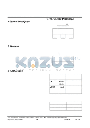 MDT7727 datasheet - Step-up DC/DC Converter