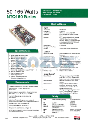 NTQ165 datasheet - 50-165 Watts