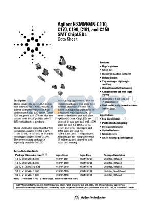 HSMN-C150 datasheet - SMT ChipLEDs