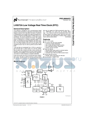 LV8572AM datasheet - LV8572A Low Voltage Real Time Clock (RTC)