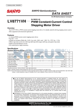 LV8771VH datasheet - PWM Constant-Current Control Stepping Motor Driver
