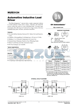 NUD3124_05 datasheet - Automotive Inductive Load Driver