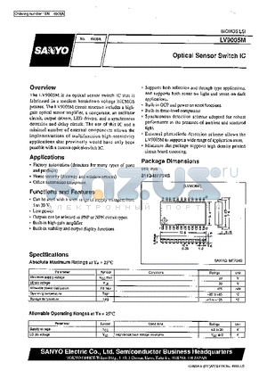 LV9005 datasheet - Optical Sensor Switch IC