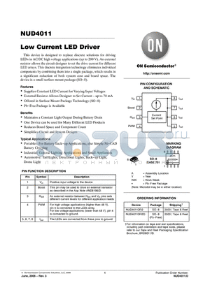 NUD4011 datasheet - Low Current LED Driver