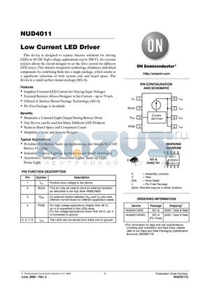 NUD4011DR2 datasheet - Low Current LED Driver