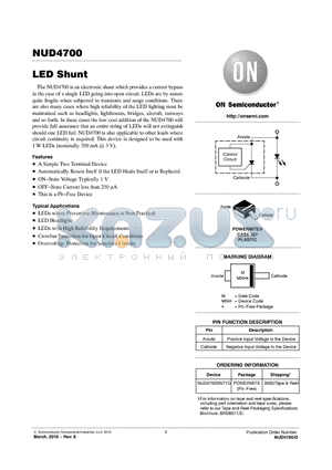 NUD4700SNT1G datasheet - LED Shunt