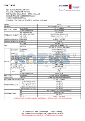 M4519 datasheet - HIGH RELIABILITY FOR LOW COST