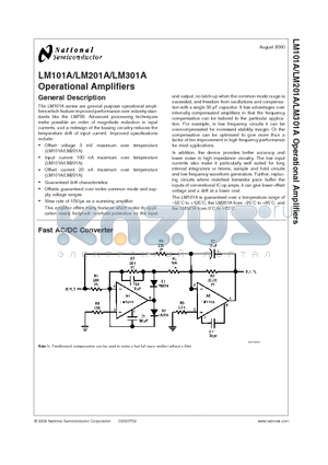 LM101AJ datasheet - Operational Amplifiers