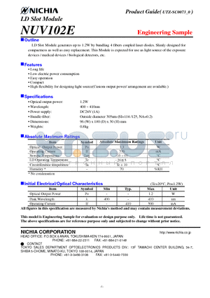 NUV102E datasheet - LD Slot Module