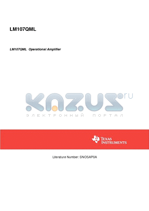 LM107QML datasheet - LM107QML Operational Amplifier