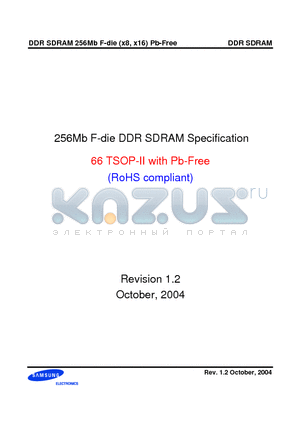 K4H560838F-UC/LAA datasheet - 256Mb F-die DDR SDRAM Specification