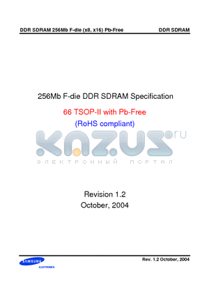 K4H560838F-UC/LB0 datasheet - 256Mb F-die DDR SDRAM Specification