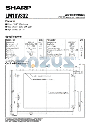 LM10V332 datasheet - Color STN-LCD Module