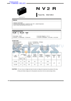 NV2RZDC12V0.93 datasheet - Small size, light weight.