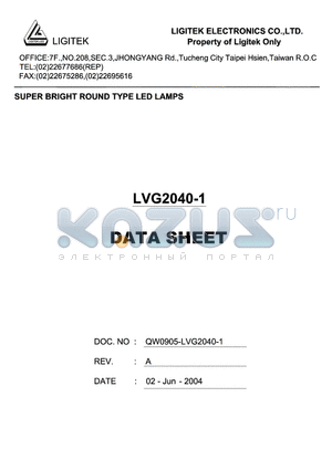 LVG2040-1 datasheet - SUPER BRIGHT ROUND TYPE LED LAMPS