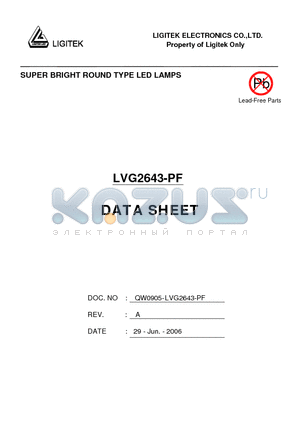 LVG2643-PF datasheet - SUPER BRIGHT ROUND TYPE LED LAMPS