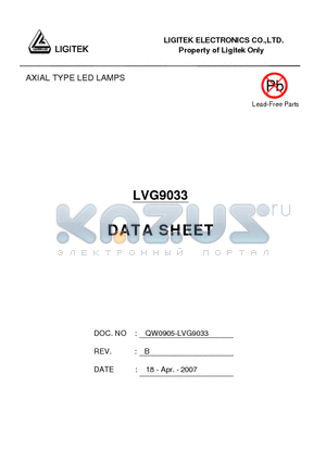 LVG9033 datasheet - AXIAL TYPE LED LAMPS